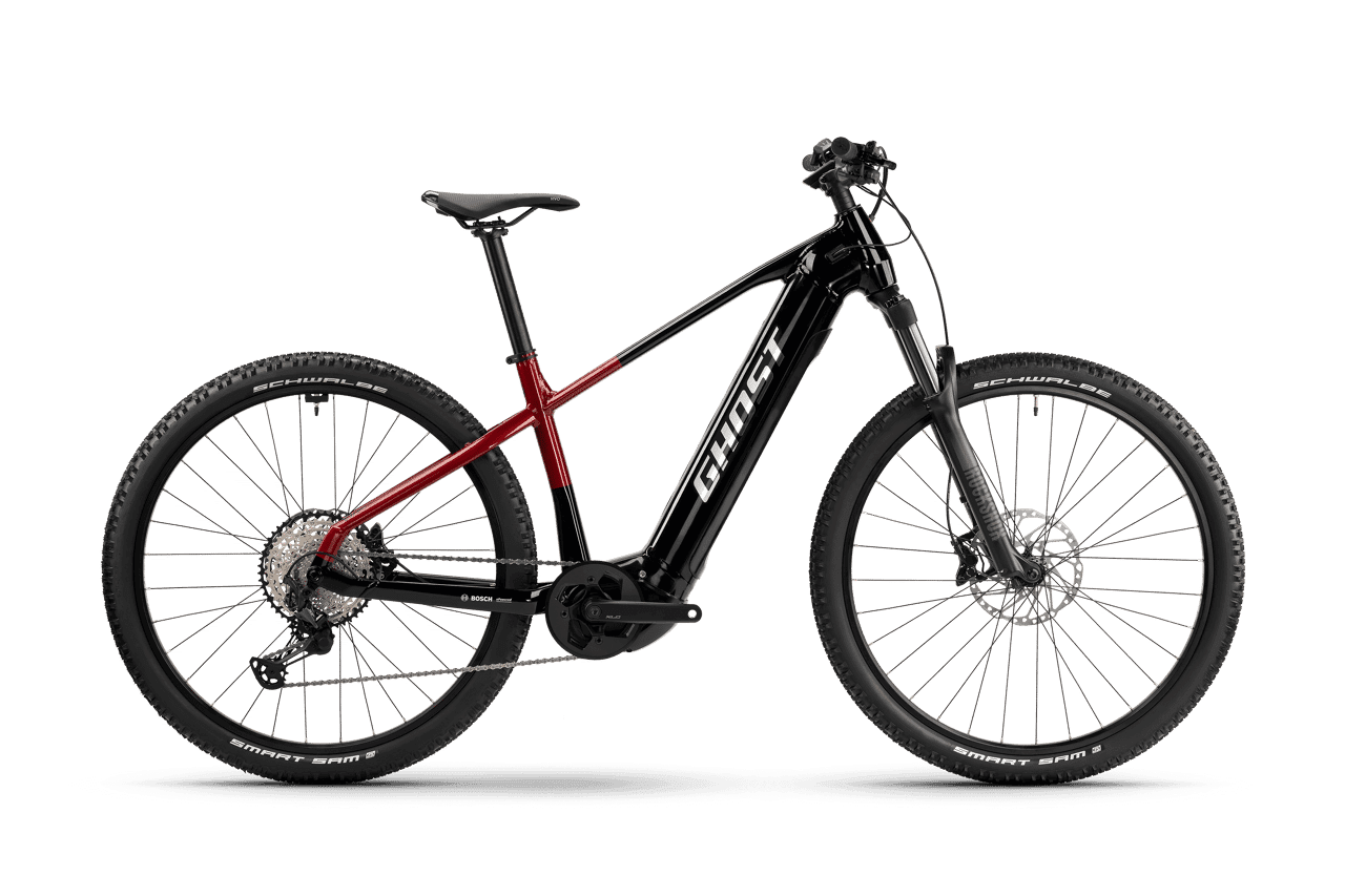 GHOST E-TERU PRO black / pearl deep red – glossy