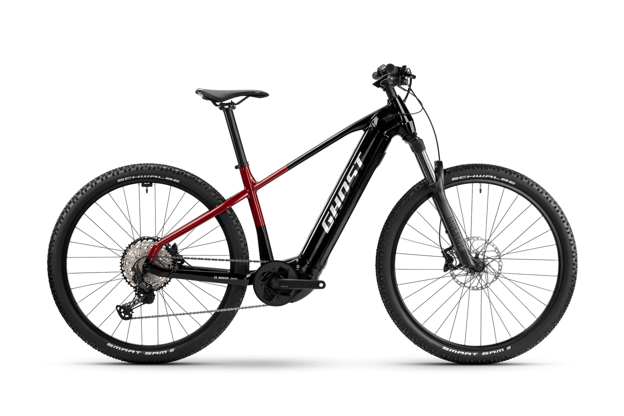 GHOST E-TERU PRO black / pearl deep red – glossy